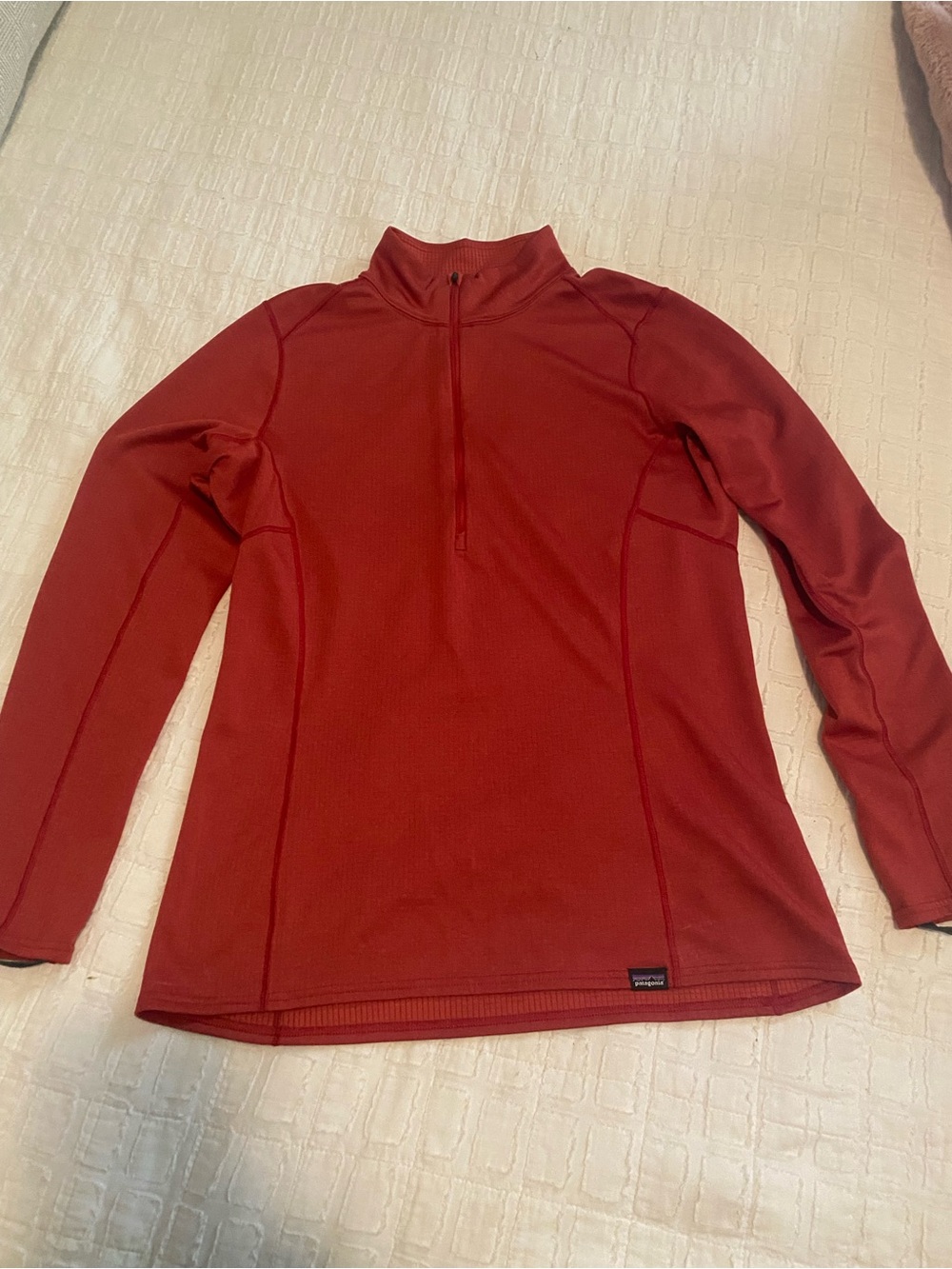 Patagonia Red Quarter-Zip Pullover base layer